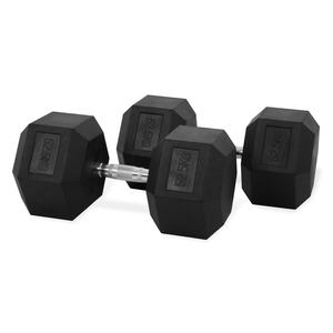 Haltères hexagonales recouvertes de caoutchouc de <span class=keywords><strong>10</strong></span> à 60kg par incrément de 2kg ou 2.5kg <span class=keywords><strong>Kit</strong></span> d'entraînement de musculation pour tous les groupes musculaires - Product Image 3