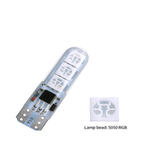 T10 LED Canbus Voiture Intérieur Lampe 5050SMD RGB Lumière Stroboscopique avec Télécommande 12V Auto Intérieur Éclairage Accessoires