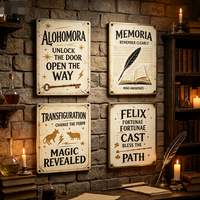 Plaque murale décorative en métal avec citation de sorcier, thème magique, contemporaine, résistante aux UV, pour chambre, chambre d'enfant, cadeau pour fans, maison, Fête des Pères, remise de diplôme