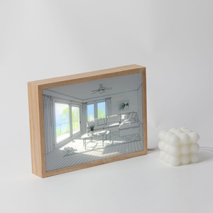 A5 Kích thước khung ảnh hình ảnh <span class=keywords><strong>LED</strong></span> bức tranh ánh sáng 3D tường nghệ thuật trang trí nội thất <span class=keywords><strong>LED</strong></span> ánh sáng căn cứ cho các mẫu Acrylic có thể được tùy chỉnh - Product Image 6