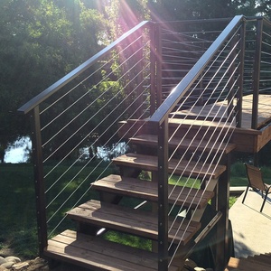 Hàng Rào Bằng Thép Không Gỉ Hiện Đại Màu Đen Tùy Chỉnh BNS Cho Hệ Thống Lan Can Cáp Lan Can Bên Ngoài - Product Image 3