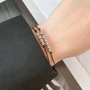 Wholesale Men Women 925 Sterling Silver Minimalist <strong>Beads</strong> <strong>Bracelets</strong> Jewellery Unisex Fashion Rope Silver <strong>Beads</strong> <strong>Bracelets</strong> - Product Image 3
