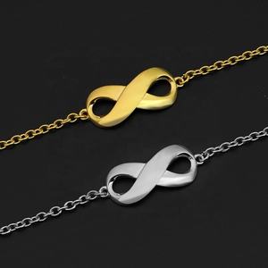 Ensemble de bijoux en acier inoxydable, bracelets de style coréen, plaqué or sous vide, chaînes, bracelet sans fin, bijoux ajustables, bijoux d'amour - Product Image 2