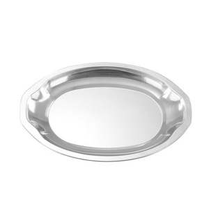 Plateaux de cuisson ovales en acier inoxydable durables en gros, plateaux à fruits miroir pour hôtel, restaurant, options personnalisables - Product Image 6