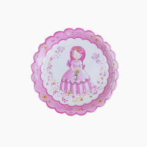 Assiettes en papier jetables Bio Princess de 9 pouces pour garçons et filles, assiettes en papier écologiques, fournitures de fête pour anniversaire, camping, fête - Product Image 1