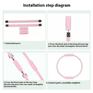 Силиконовое кольцо для пилатеса с индивидуальным логотипом, коричневое прочное оборудование для фитнеса, оптовая продажа, волшебный круг для пилатеса, аксессуары - Product Image 3