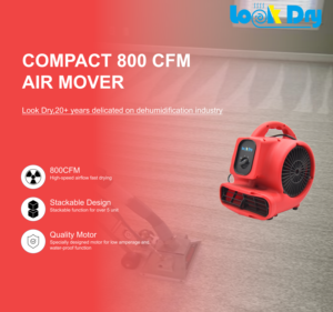 Customizable OEM <strong>High</strong> Pressure 1/3hp 800cfm Axial <strong>Air</strong> Mover Multidrying Floor <strong>Blower</strong> <strong>Fan</strong> Plastic 110V Support AC Ventilation - Product Image 2