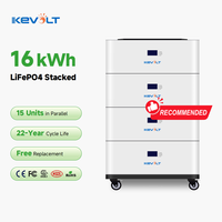 Système de stockage d'énergie domestique KEVOLT ESS 51.2V 300Ah 314Ah Batterie Lifepo4 16kWh Module empilable
