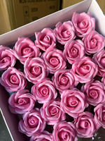 Meilleure vente 50 pièces Savon de bain Roses Mousse Rose Têtes de fleurs pour la fête de mariage Saint Valentin Meilleures idées de cadeaux