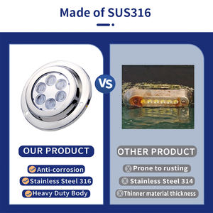 Lampu Kapal Bawah Air <span class=keywords><strong>LED</strong></span> 12V 24V Baja Tahan Karat 316 Daya Tinggi IP68 untuk Kapal Pesiar - Product Image 2
