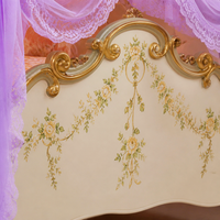Nouvelle moustiquaire de lit à trois portes en dentelle chiffrée double gaze, anti-poussière, avec rideau de lit occultant pour l'été