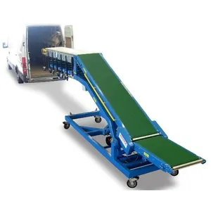 50kg Rice Bags Mobile Belt Conveyor for Truck Loading Unloading belt conveyor for rice