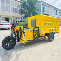 Nouveau tricycle de nettoyage haute pression à essence pour usage industriel, 18 CV, véhicule autolavant avec réservoir d'eau de 600 L