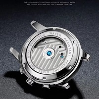 Jam Tangan Mekanik Otomatis Tourbillon POEDAGAR 1410, Jam Tangan Mewah Pria Tahan Air Bercahaya dengan Tali Kulit, Jam untuk Pria
