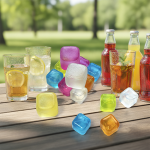 Cubitos de Hielo Reutilizables de Plástico al por Mayor - Sin BPA, Congelación Rápida, Enfriadores de Bebidas que No Diluyen, para Cócteles, Fiestas, Grado Alimenticio - Product Image 2