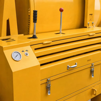 Bétonnière électrique JZC500 500L avec échelle d'accès, portique en A et rouleaux de rotation du tambour