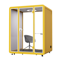 Cabine insonorisée pour hôpital, centre commercial, atelier - Cadre modulaire en alliage d'aluminium, design moderne pour la collaboration sur les documents et l'édition conjointe