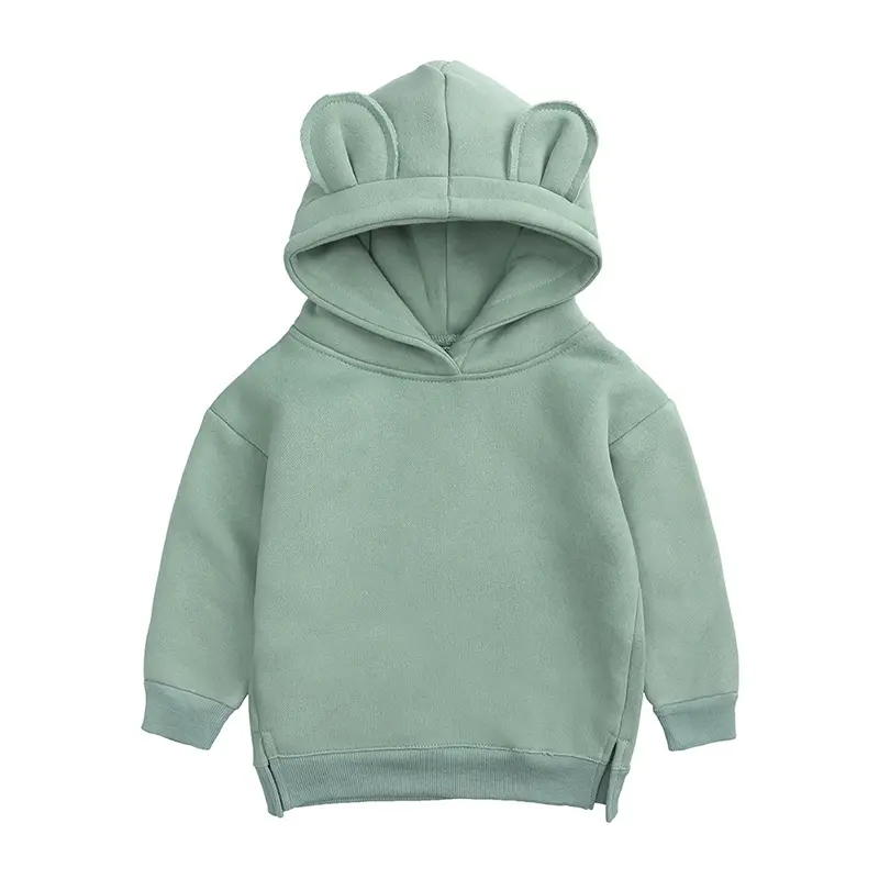 HD454 Hoodie Imut Bayi Laki-laki dan Perempuan, Pakaian Bulu Tebal Korea Musim Semi