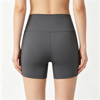Shorts de yoga taille haute personnalisés pour femmes, en nylon et élasthanne doux, sans couture, style cycliste, pour la gym et le sport, vente en gros