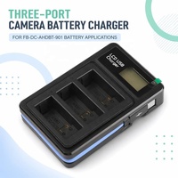 Cargador de Batería para Cámara de 3 Canales para FB-DC-AHDBT-901, Cargador USB Rápido de Triple Ranura para Venta al por Mayor y Personalización de Fábrica