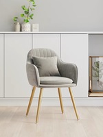 Chaise de salle à manger moderne en velours de luxe léger avec dossier, confortable pour une longue assise, tabouret de bureau ou de coiffeuse, mobilier pour la maison, la salle à manger et la chambre