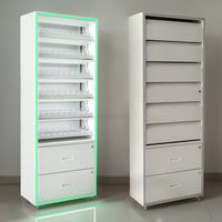 Vitrines de présentation pour magasins de tabac APEX Modern Smoke Shop, portes coulissantes métalliques à glissement fluide, armoire à tabac, présentoir à cigarettes avec serrure
