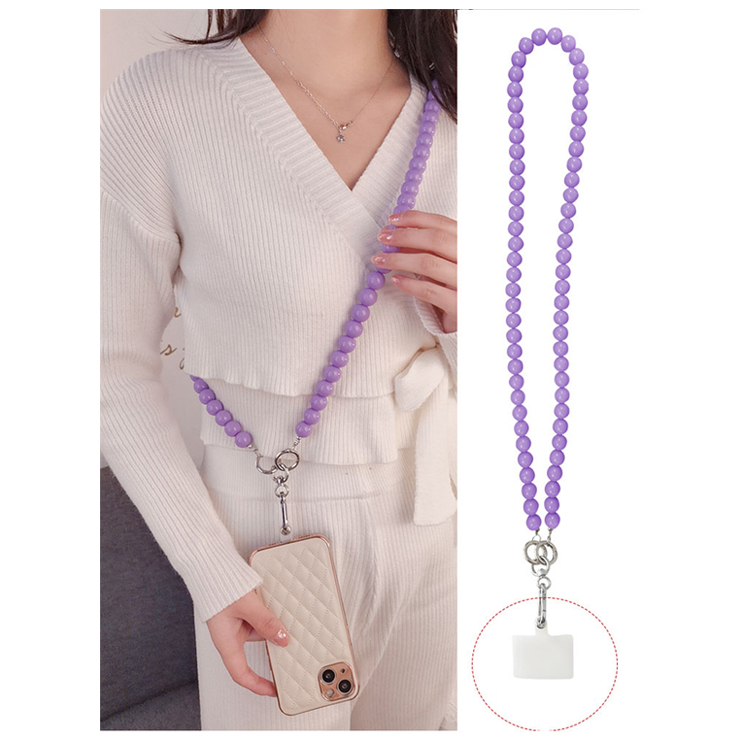 Цветные акриловые бусины для мобильного телефона, ремешок для iphone, ожерелье, чехол для телефона, универсальные ремешки для мобильных телефонов