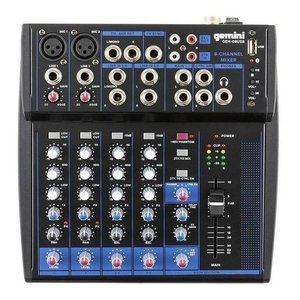 Mélangeur de disques DJ PROFESSIONNEL Noir GEM 08USB - Product Image 1