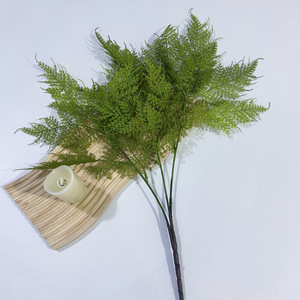 Plante de fougère artificielle 64 cm de haut, simulation réaliste, décoration murale intérieure, verdure en plastique, emballage individuel - Product Image 3