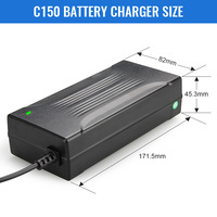 Chargeur de batterie Li-ion GaN C150 personnalisé pour fauteuil roulant électrique, dispositif médical, vélo électrique, scooter, sans ventilateur, ETL TUV CB PSE SAA CE