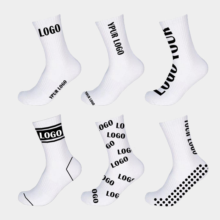 Wholesale High Quality Designer Oem Personalised Plain Knitted Embroidery Crew Men Embroidered logo Custom Socks