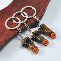 Crystal Crafts Carvings Mini Dildos Made Key Rings Couleur mélangée