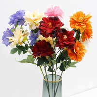 Fleur de rose artificielle en soie de chine 3 têtes fleur de pivoine rose pour l'obtention du diplôme de noël saint valentin nouvel an décor de mariage