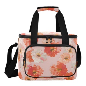 Hawaiian Custom Fresh Flower Casual Lunch Box <b>20L</b> Waterproof Insulated Cooler Lunch <b>Bag</b> for Picnic Lifestyle - Product Image 1