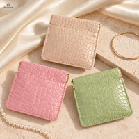 Pochette à bijoux en PU gaufré crocodile avec logo personnalisé et fermoir à ressort, disponible en plusieurs couleurs