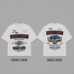 T-shirt <span class=keywords><strong>da</strong></span> <span class=keywords><strong>uomo</strong></span> personalizzata OEM 300gsm, lavaggio effetto sporco, stampa DTG multi-grafica, oversize, vintage Y2K, streetwear retrò, girocollo - Product Image 3