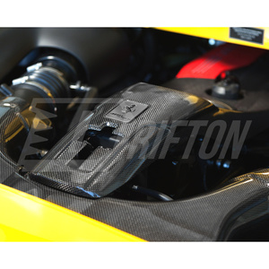 Caja de aire del compartimento del motor estilo Caprist con fibra de carbono visible para Ferrari 488 GTB 2015-2018 - Product Image 5