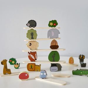 Multifunctional Animal Wooden Balance Toys Puzzle <b>Stacking</b> Blocks Children's Early Education Parent Child Interactive Toys - Product Image 2