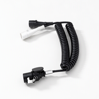 Câble spiralé pour remorque 24V15 à 7 conducteurs, câble hélicoïdal pour remorque, câble en spirale pour remorque, bonne élasticité, fabricant d'origine