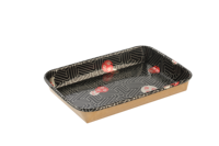 Boîte carrée en papier kraft brun Sakura SM7-1105 de qualité supérieure à prix d'usine, plateau à sushi robuste pour plats à emporter