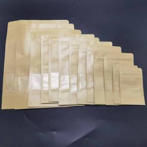 Sacs en papier kraft naturel autoportants <span class=keywords><strong>pour</strong></span> emballer des collations, des céréales, des fruits secs et de la cire - Product Image 1