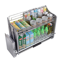 Cesta de elevador para cozinha, elevador para baixo, armazenamento, acessórios para armário