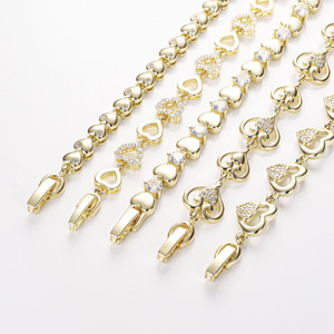 CM Mode Sieraden Groothandel 14K verguld koper Zirkonia Dames Fijne Hart Armband Eerste Keuze voor Feest Verjaardag Cadeaus - Product Image 3