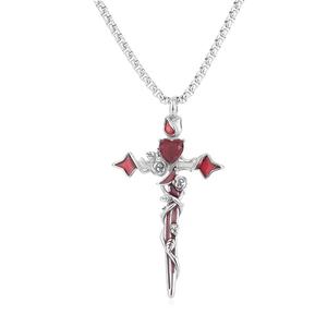 Collar con Colgante Uzi de Diseño Personalizado, Moderno, Chapado en Oro de 18K, Cadena de Acero Inoxidable, Estilo Hip <span class=keywords><strong>Hop</strong></span> Punk para Hombre, para Fiestas - Product Image 5