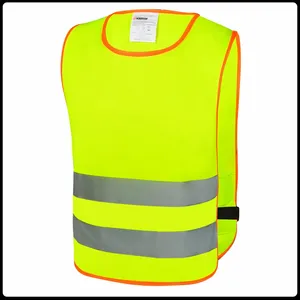 HBC CE EN1150 col en V chemise réfléchissante pour enfants gilet de sécurité vêtements gilet réfléchissant pour enfants