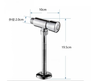 Robinet de chasse d'eau à temporisation en alliage de <span class=keywords><strong>zinc</strong></span> et tout <span class=keywords><strong>cuivre</strong></span>, style minimaliste moderne, avec commande manuelle - Product Image 6
