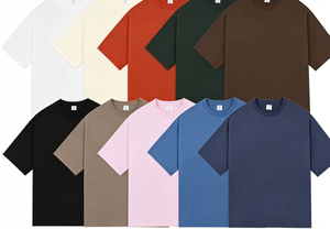 เสื้อยืดคอตตอนวินเทจทรงโอเวอร์ไซส์ สกรีนโลโก้ตามสั่ง ขายส่ง เสื้อยืดผู้ชายทรงหลวม ผ้าคอตตอนหนา 100% - Product Image 3