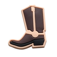 Breloques personnalisées en PVC pour chaussures de cowgirl, style western, avec bottes roses et chapeaux, épingles à chaussures style cheval pour décorations de sabots et sandales