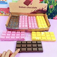 Jouet Squishy en Silicone Souple en Forme de Chocolat, Jouet Anti-Stress et Anti-Anxiété à Presser