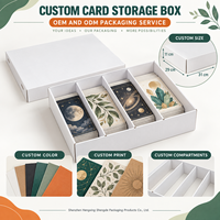 Boîte de rangement personnalisée en carton ondulé pour cartes à collectionner, avec 4 compartiments et couvercle détachable, pour cartes de sport et TCG, vente en gros